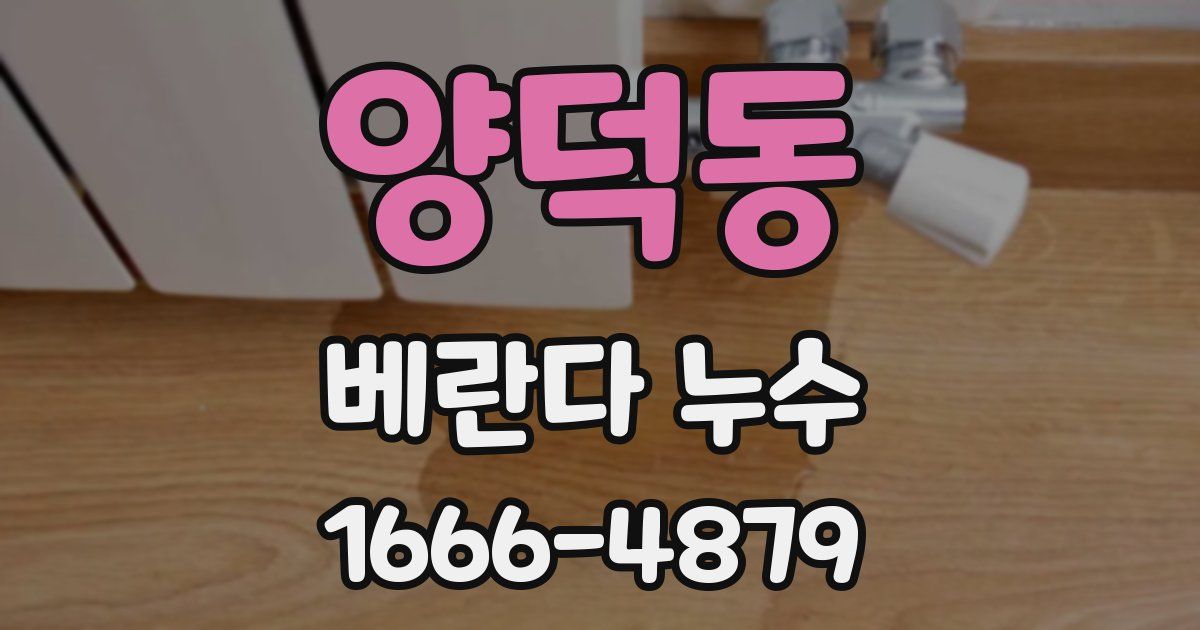 양덕동 베란다 누수