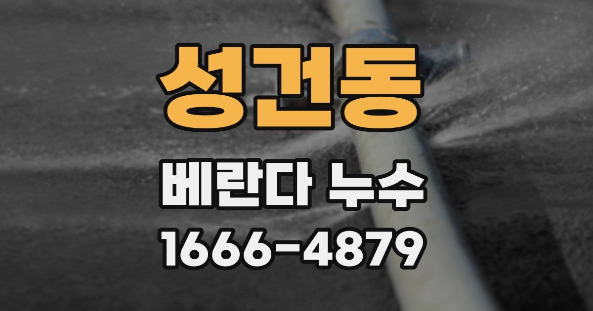 성건동 베란다 누수
