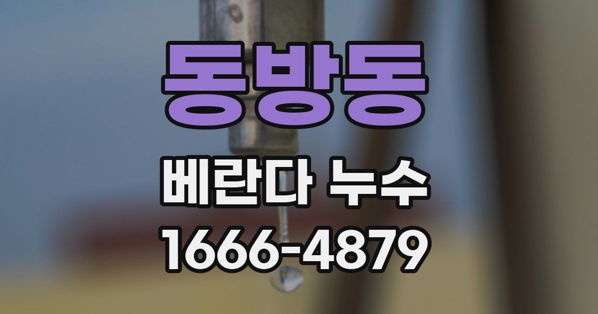 동방동 베란다 누수