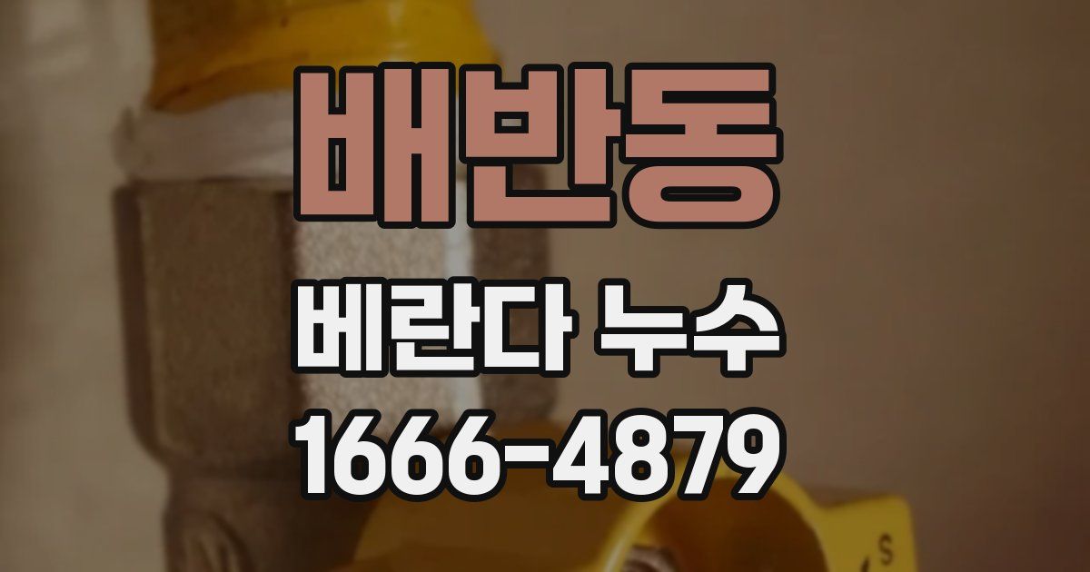 배반동 베란다 누수