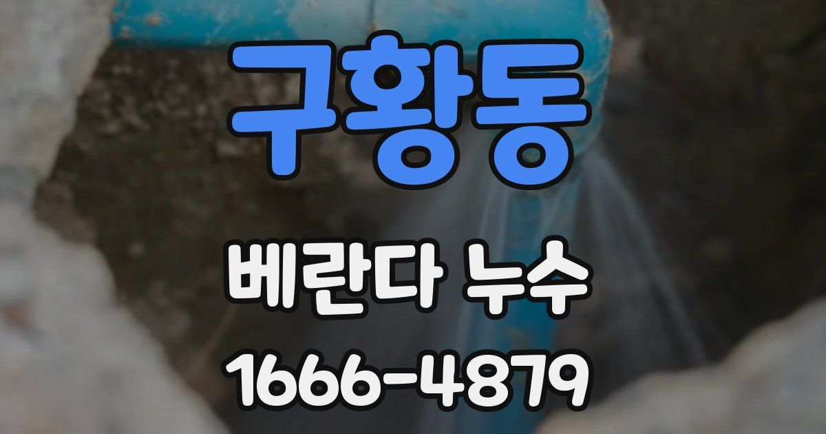 구황동 베란다 누수