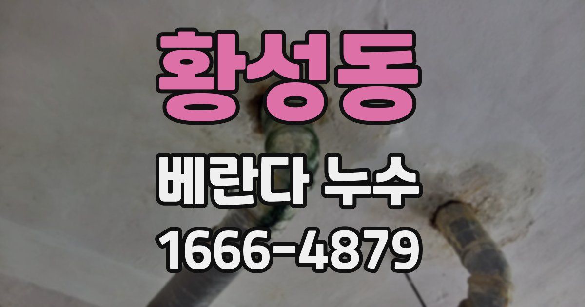 황성동 베란다 누수