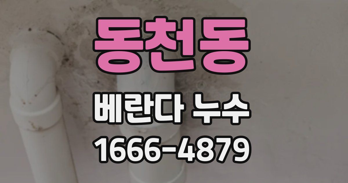 동천동 베란다 누수