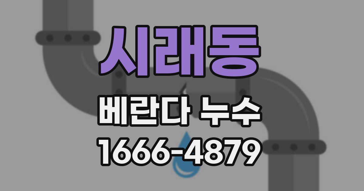시래동 베란다 누수