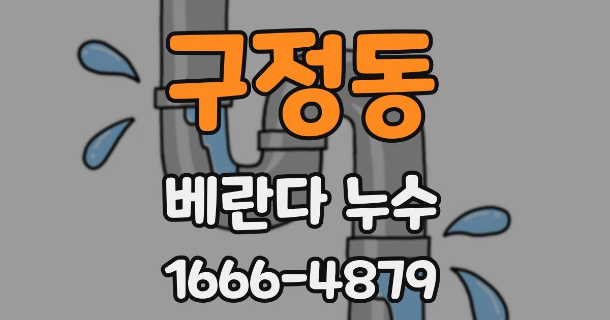 구정동 베란다 누수