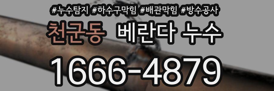 천군동 베란다 누수