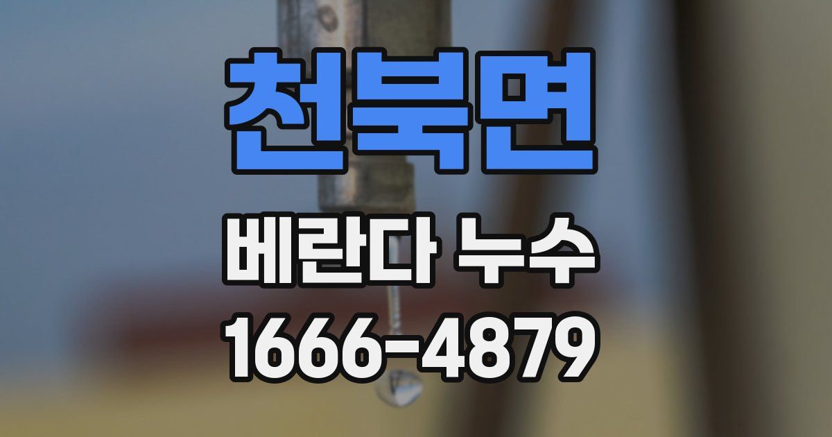 천북면 베란다 누수