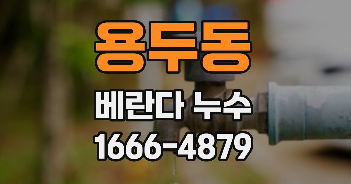 용두동 베란다 누수