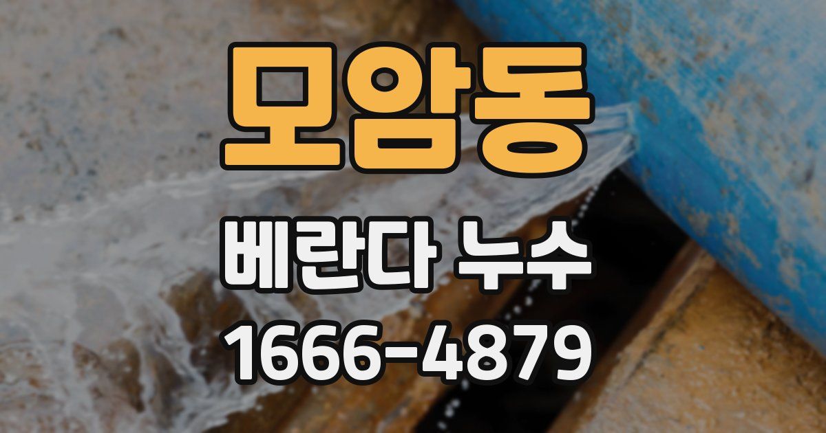 모암동 베란다 누수