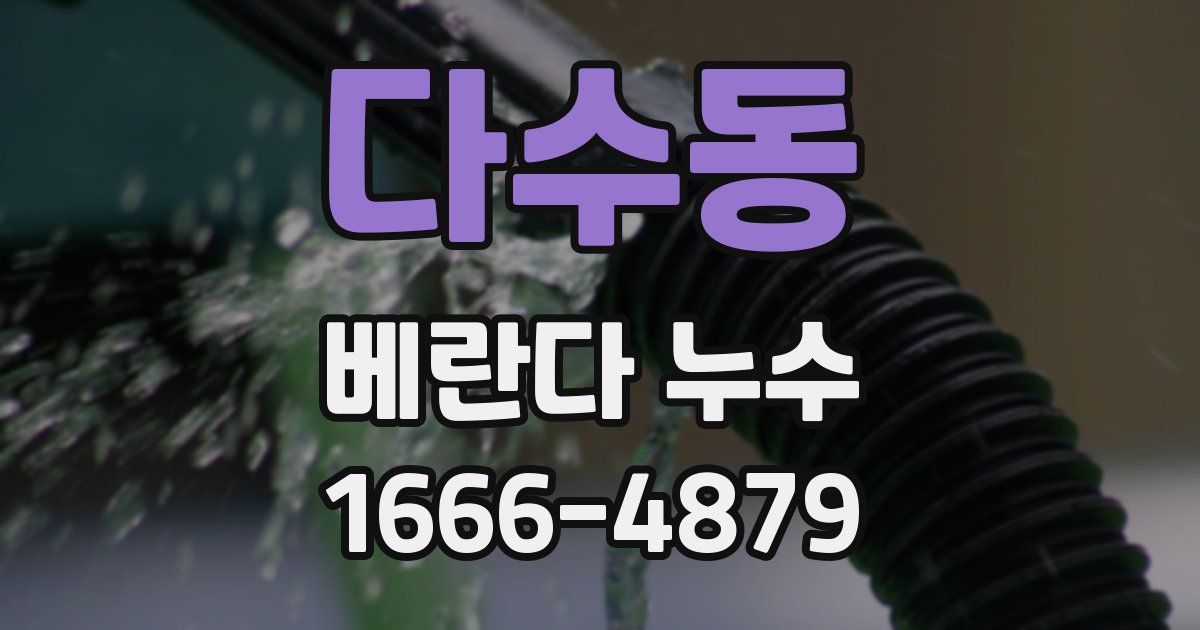다수동 베란다 누수
