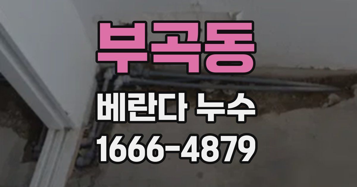 부곡동 베란다 누수