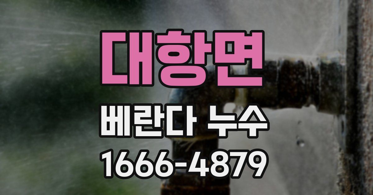 대항면 베란다 누수