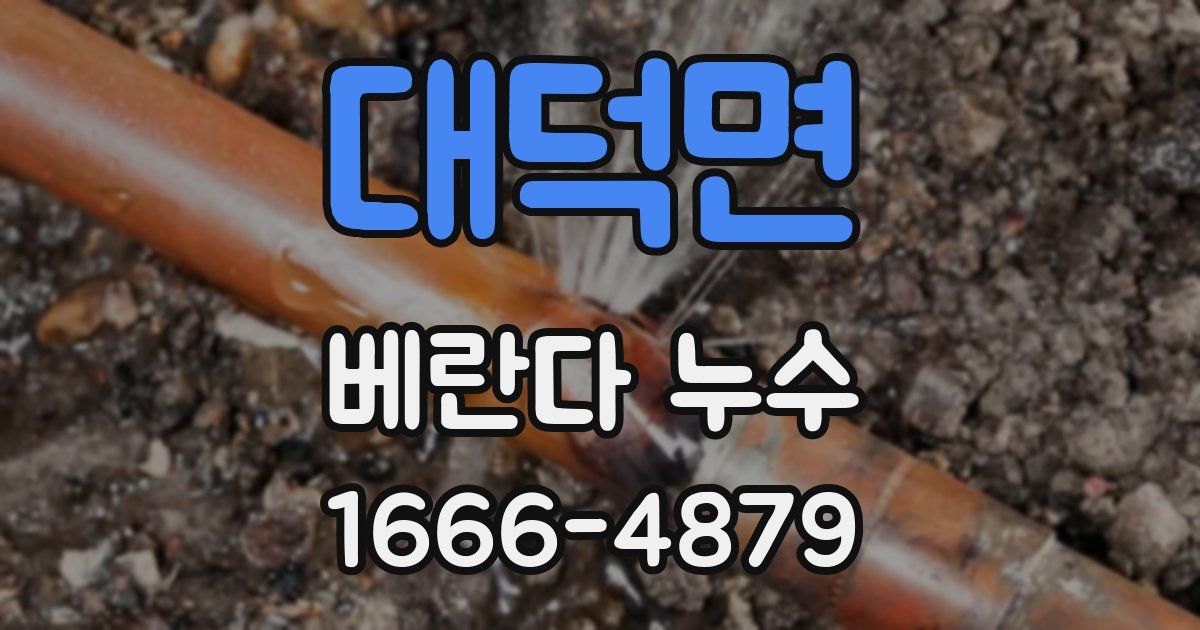대덕면 베란다 누수