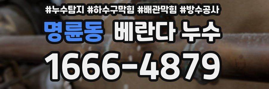 명륜동 베란다 누수