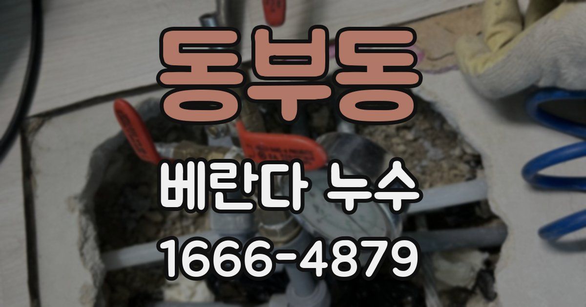 동부동 베란다 누수