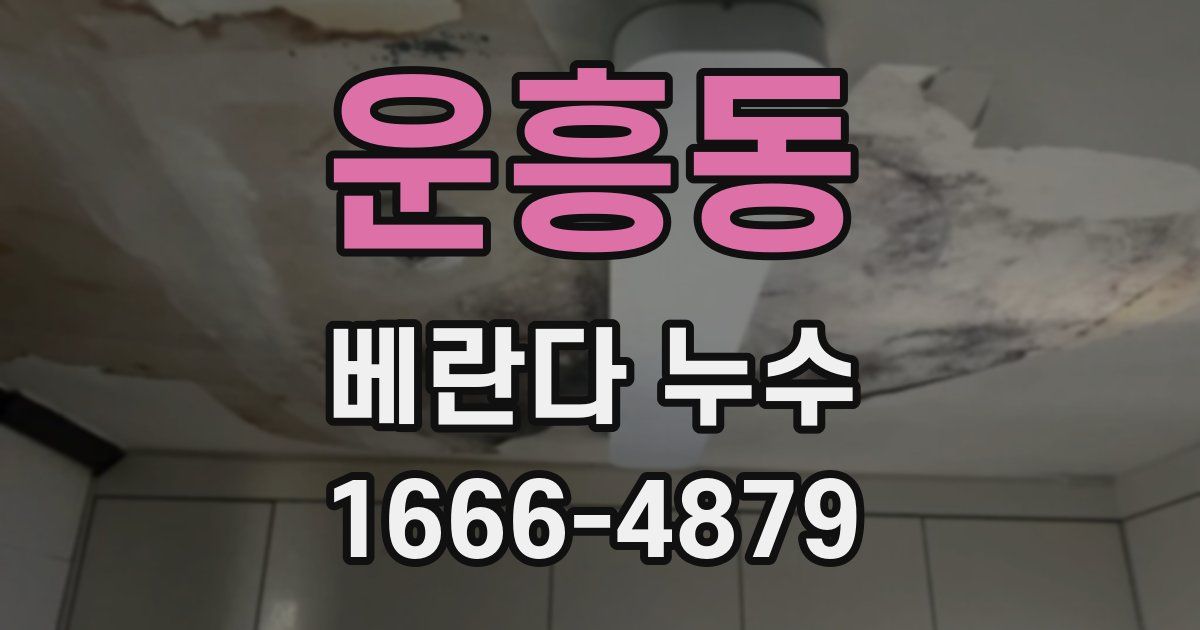 운흥동 베란다 누수