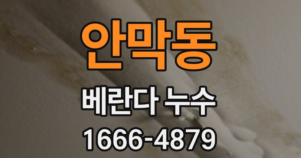 안막동 베란다 누수