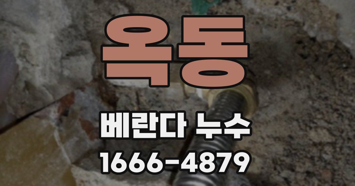 옥동 베란다 누수