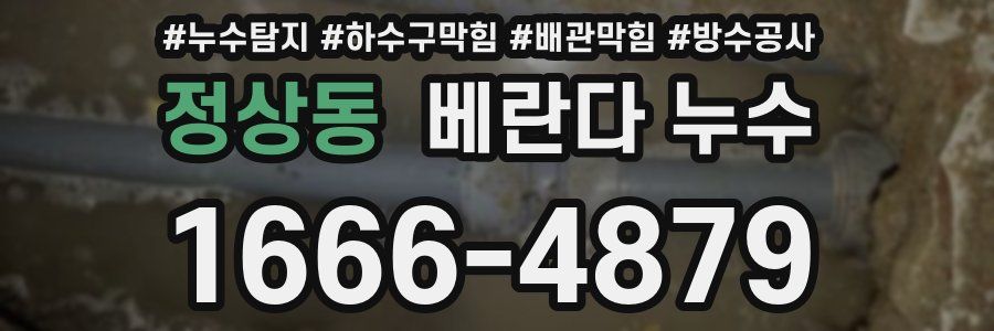 정상동 베란다 누수