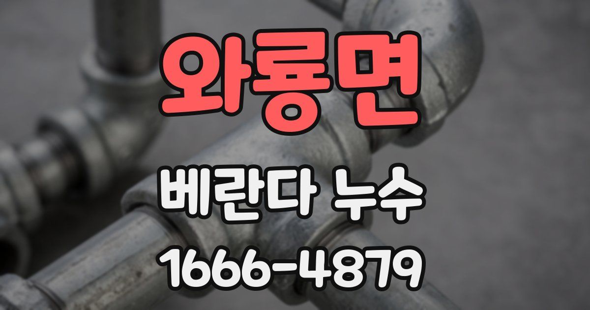 와룡면 베란다 누수