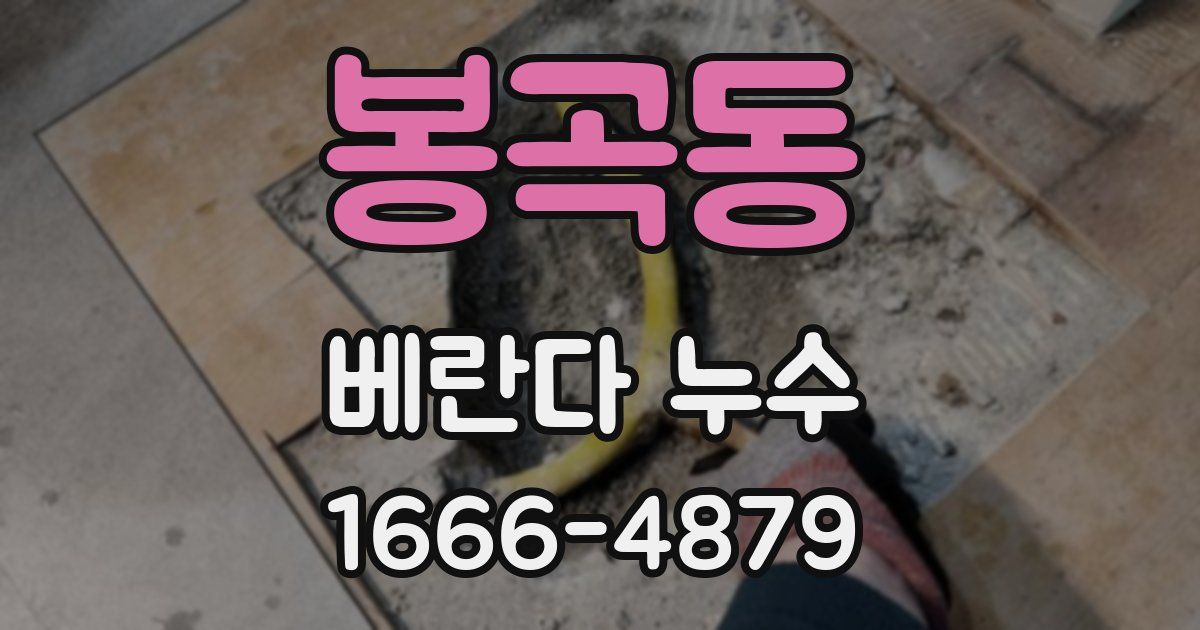 봉곡동 베란다 누수