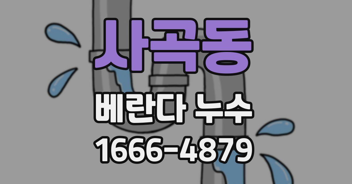 사곡동 베란다 누수