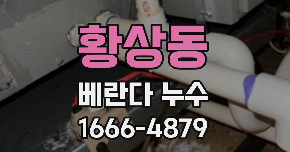 황상동 베란다 누수