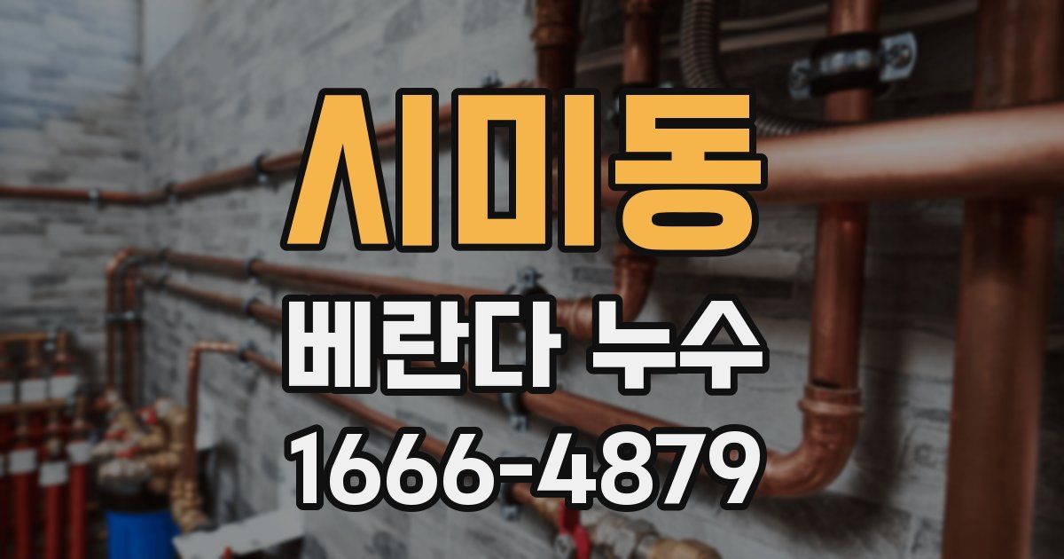 시미동 베란다 누수