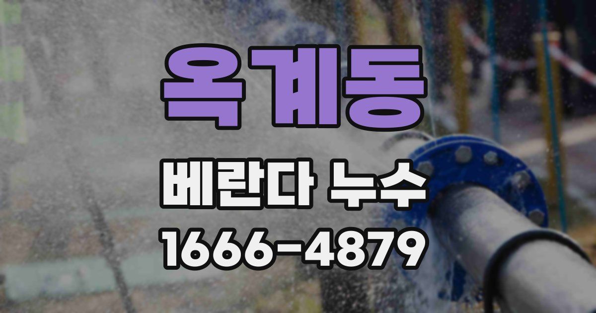 옥계동 베란다 누수