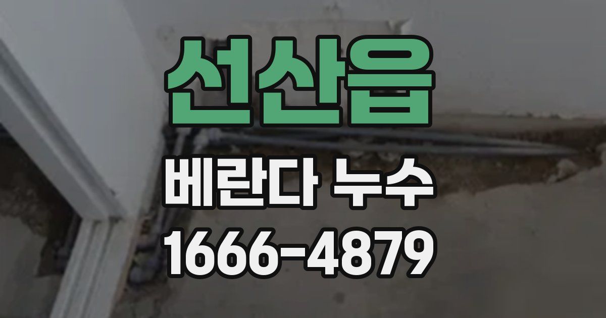 선산읍 베란다 누수
