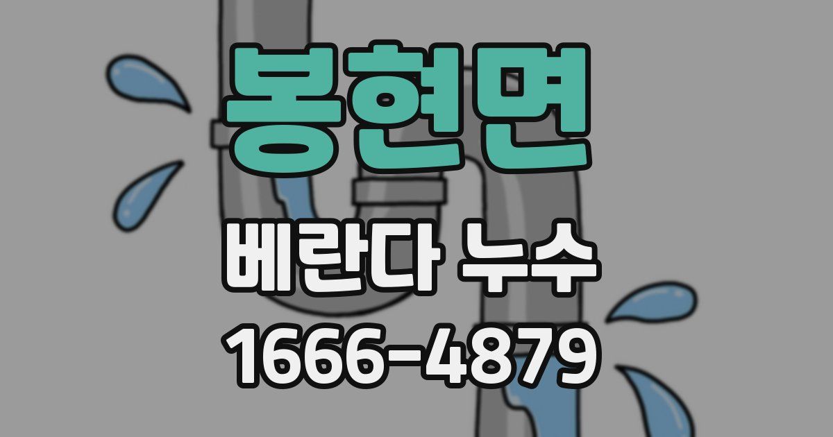 봉현면 베란다 누수