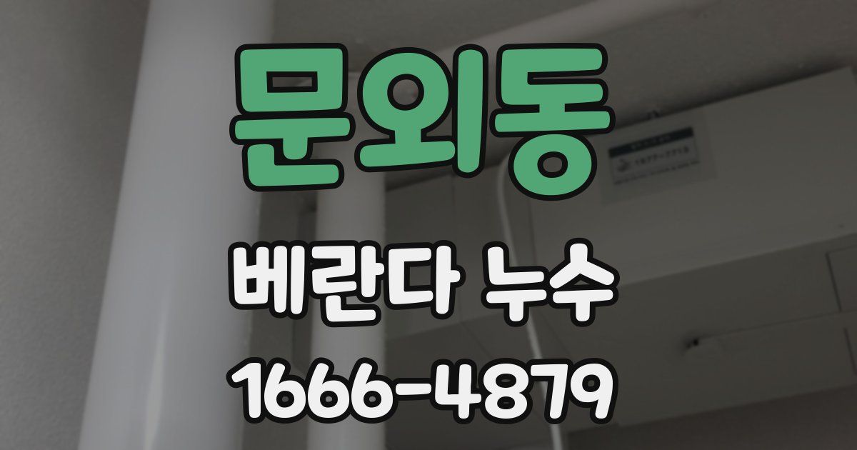 문외동 베란다 누수