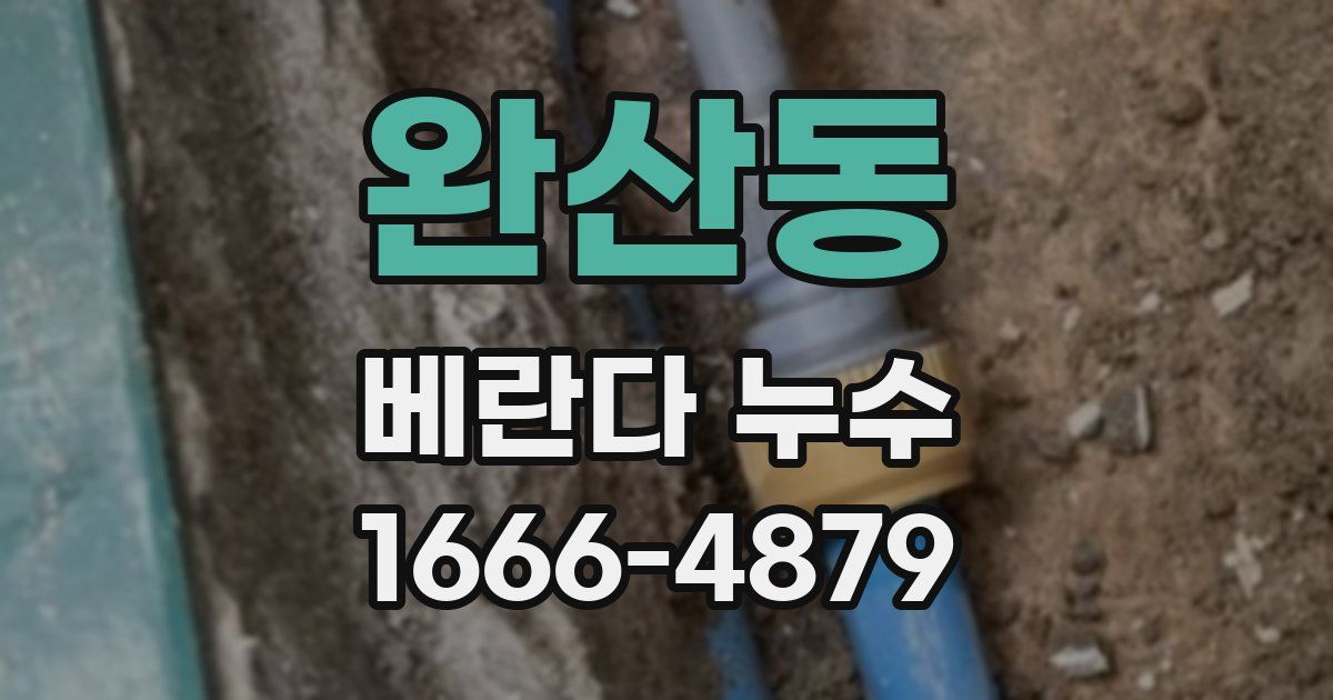 완산동 베란다 누수