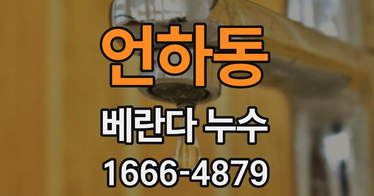 언하동 베란다 누수