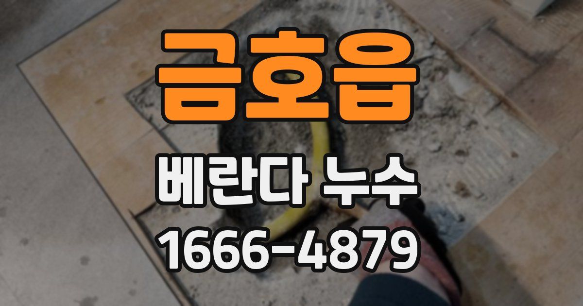 금호읍 베란다 누수