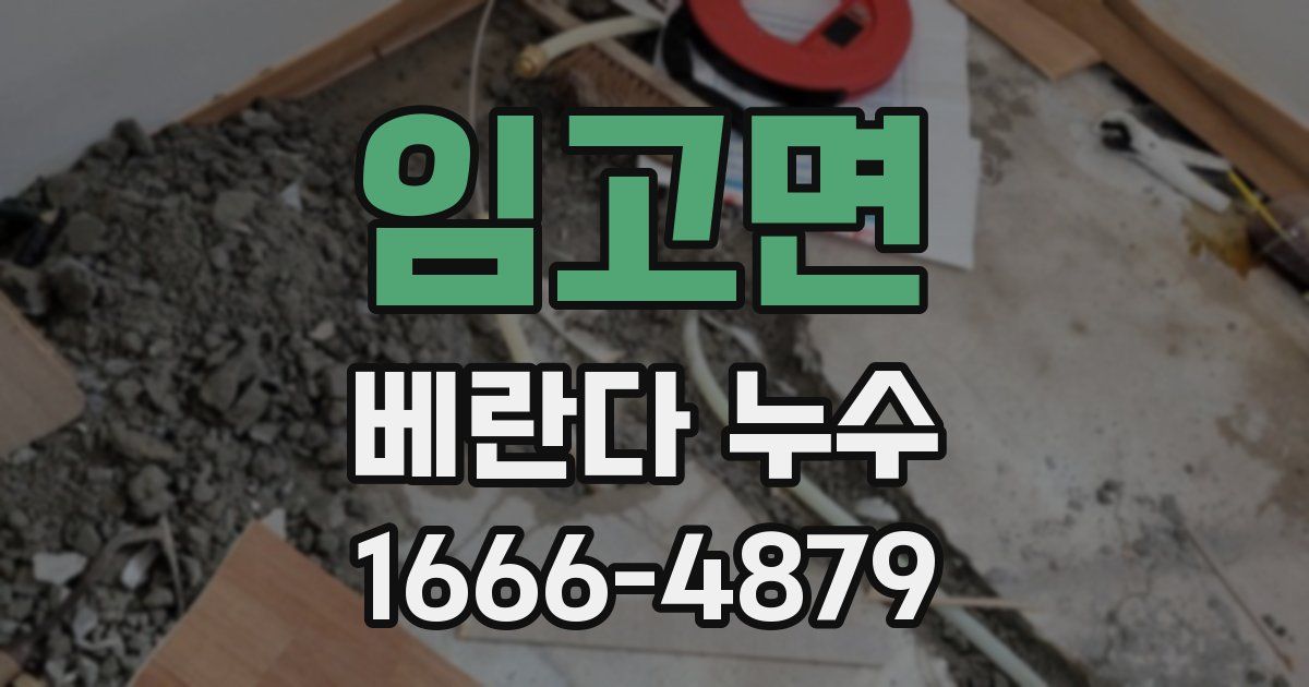 임고면 베란다 누수