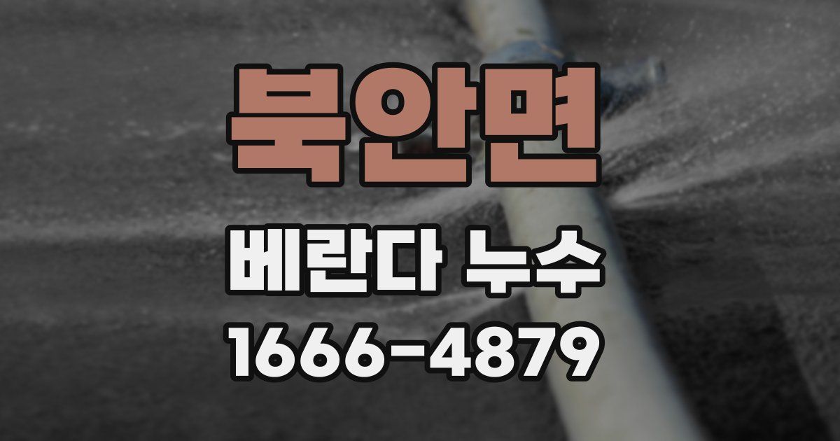 북안면 베란다 누수