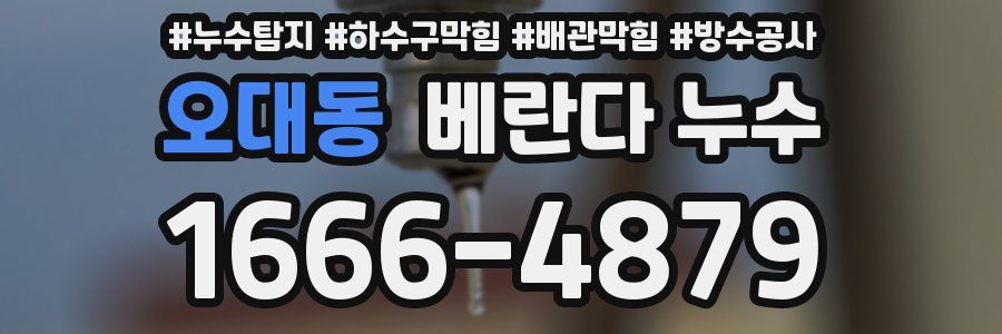 오대동 베란다 누수