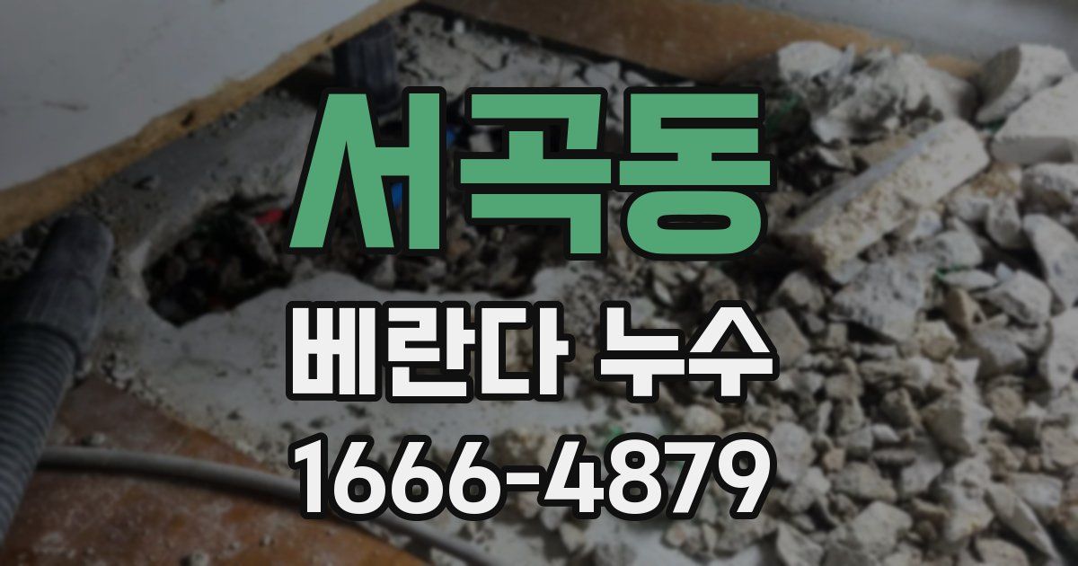 서곡동 베란다 누수