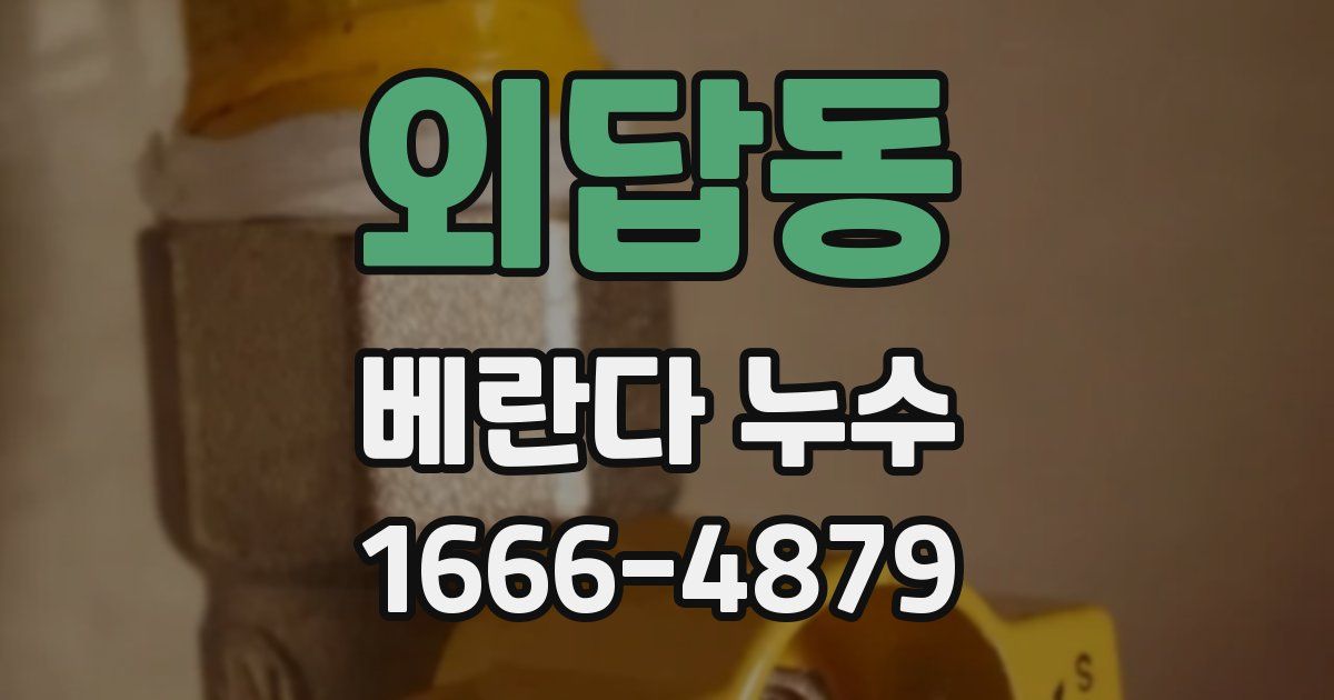 외답동 베란다 누수