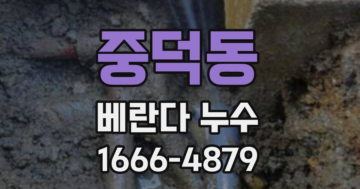 중덕동 베란다 누수