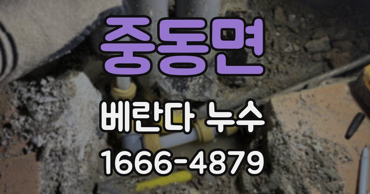 중동면 베란다 누수