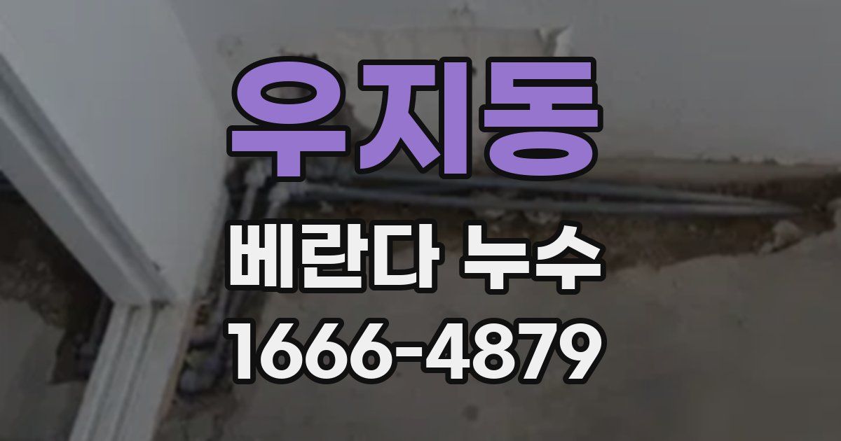 우지동 베란다 누수