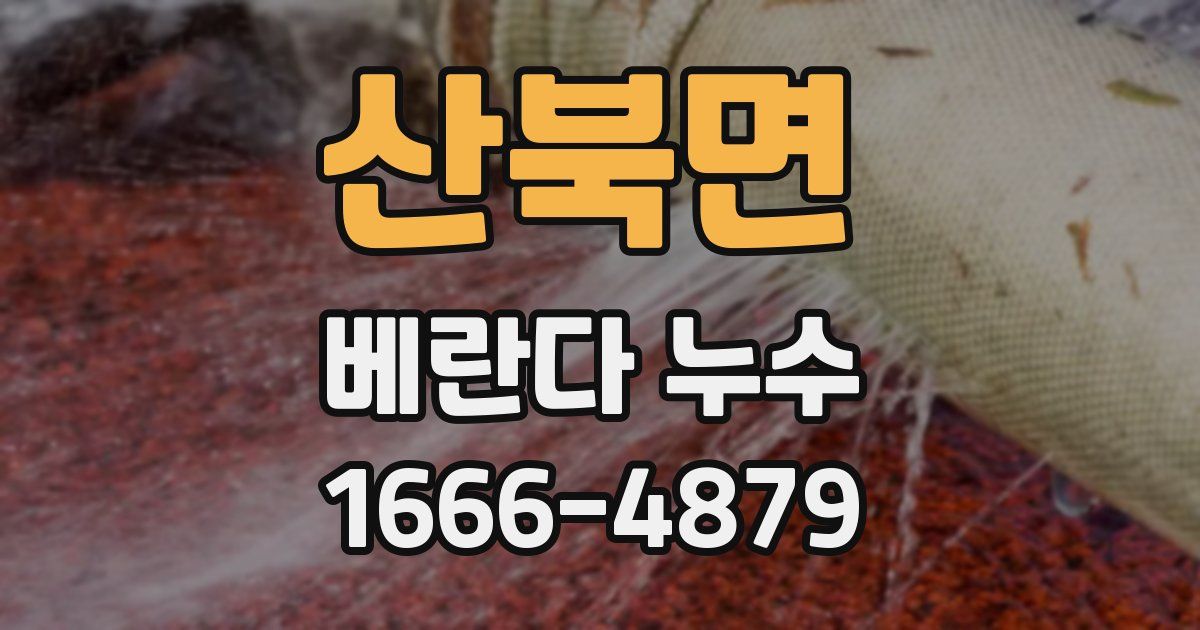 산북면 베란다 누수