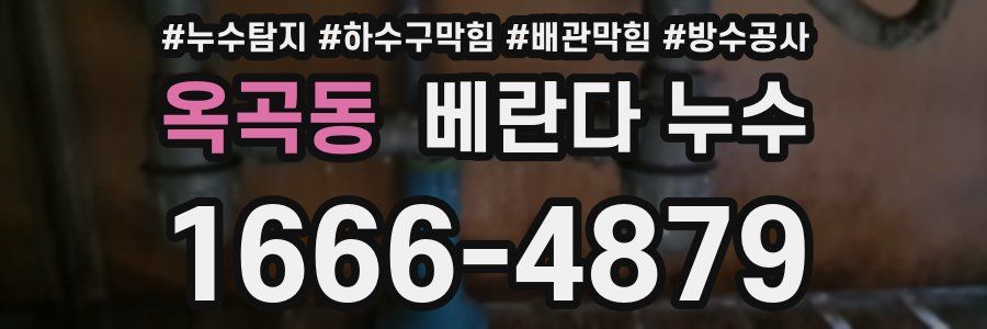 옥곡동 베란다 누수