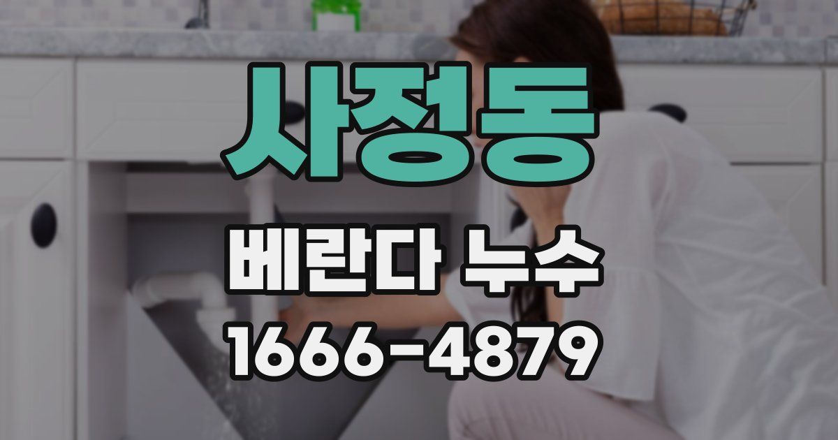 사정동 베란다 누수