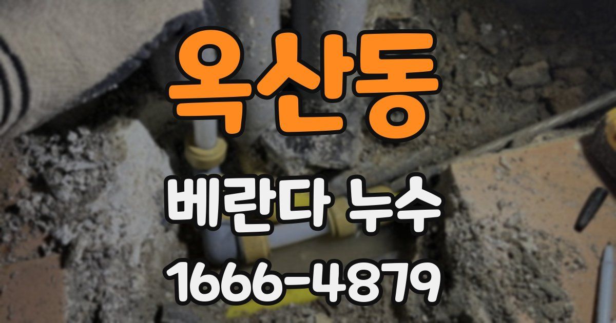 옥산동 베란다 누수