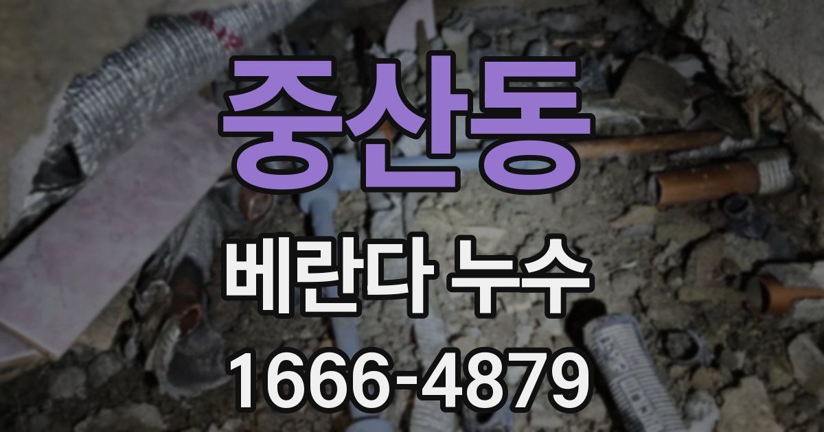 중산동 베란다 누수