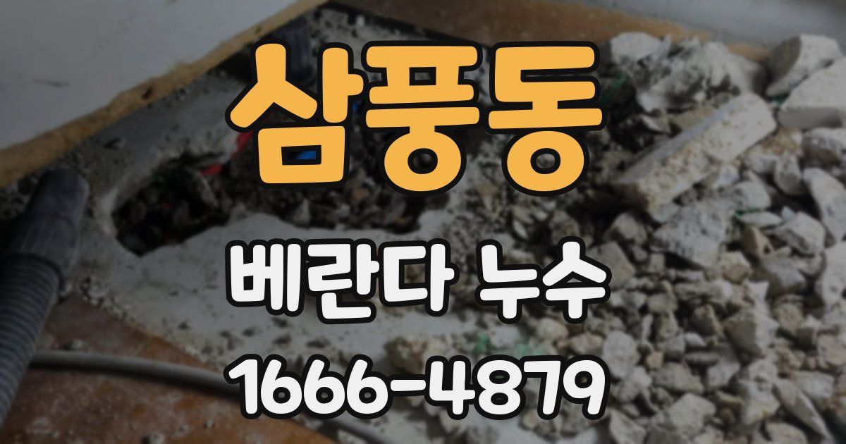 삼풍동 베란다 누수