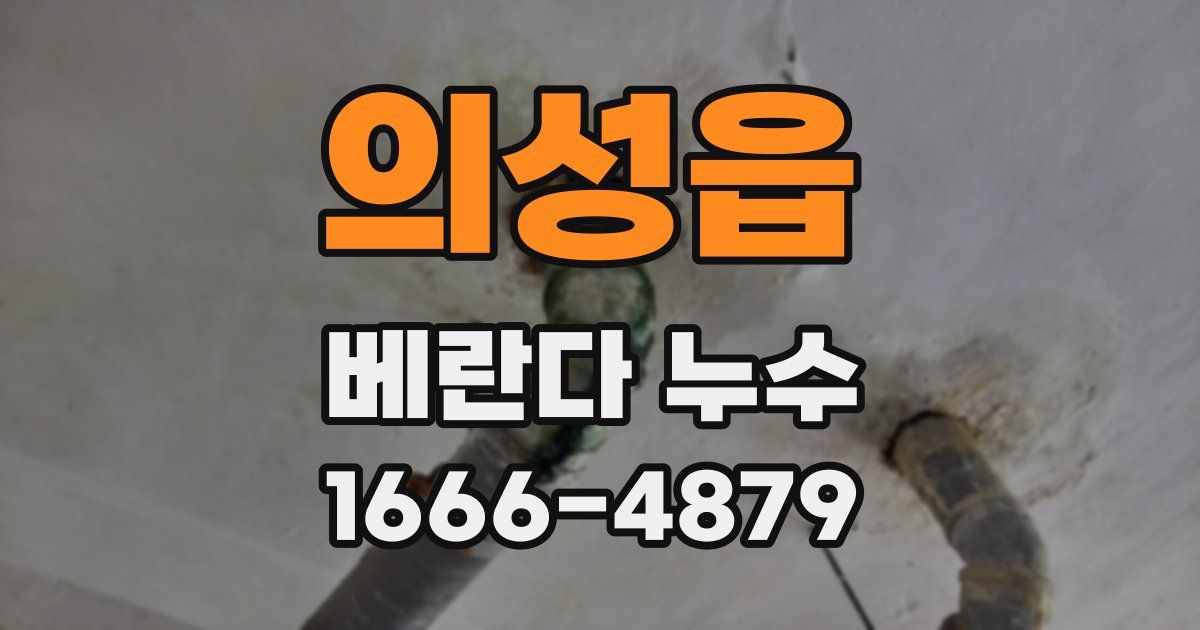 의성읍 베란다 누수